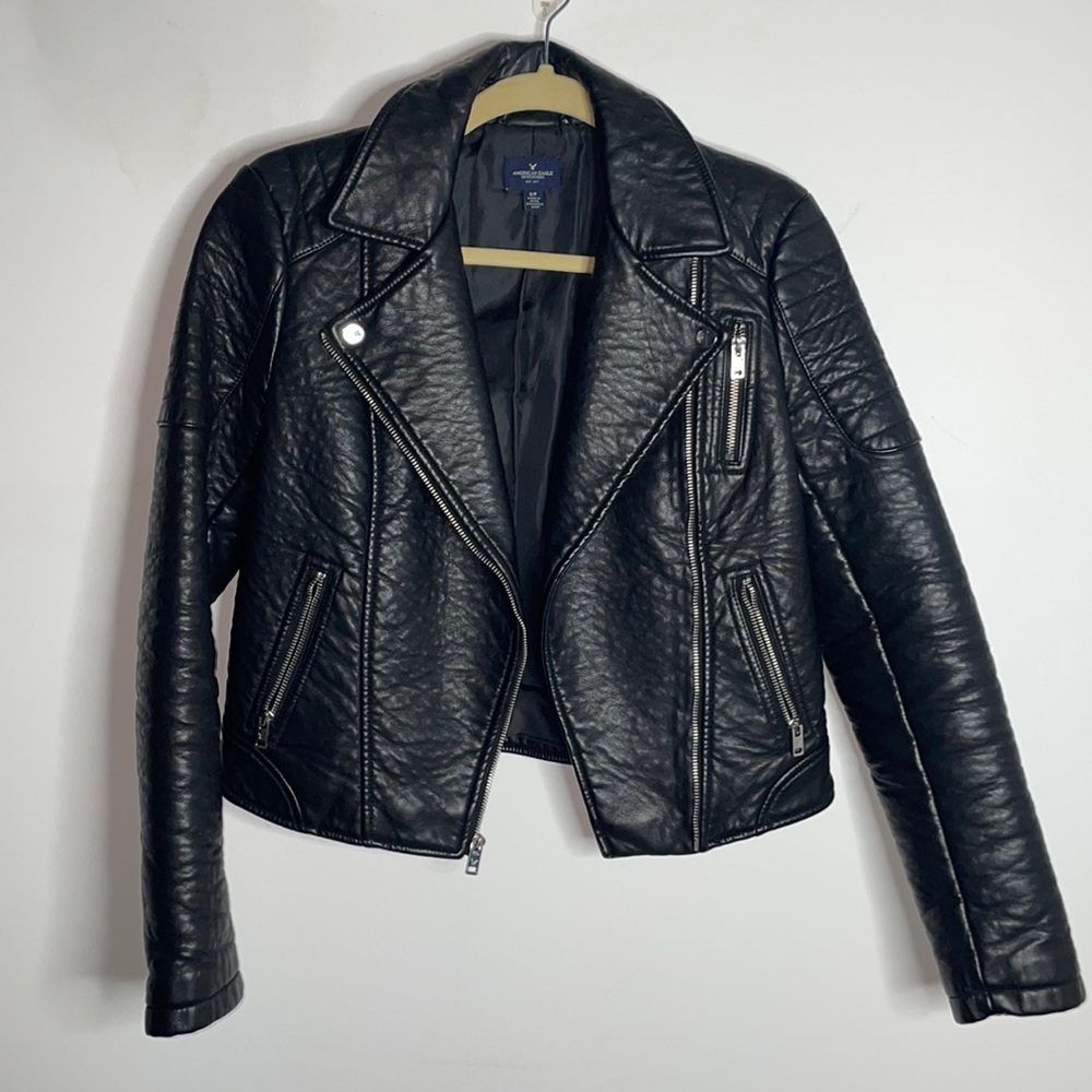 American Eagle Faux Leather Moto Jacket